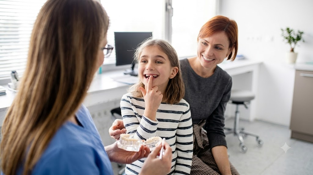 Kid with dentist